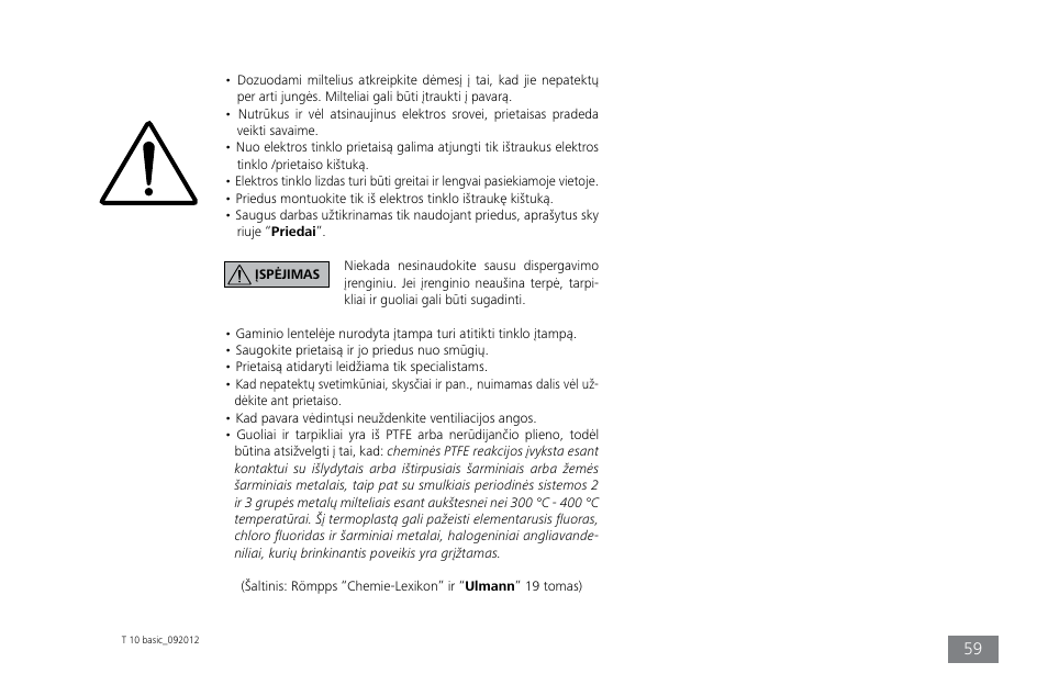 IKA T 10 basic ULTRA-TURRAX User Manual | Page 59 / 68