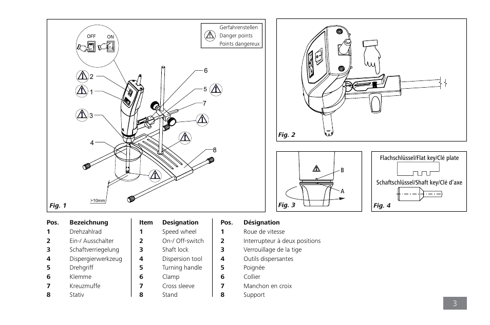 IKA T 10 standard ULTRA-TURRAX User Manual | Page 3 / 68