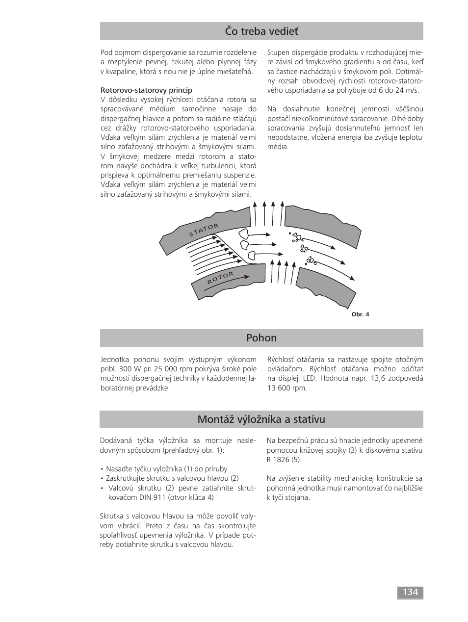 Pohon čo treba vedieť, Montáž výložníka a statívu | IKA T 18 digital ULTRA-TURRAX User Manual | Page 134 / 188