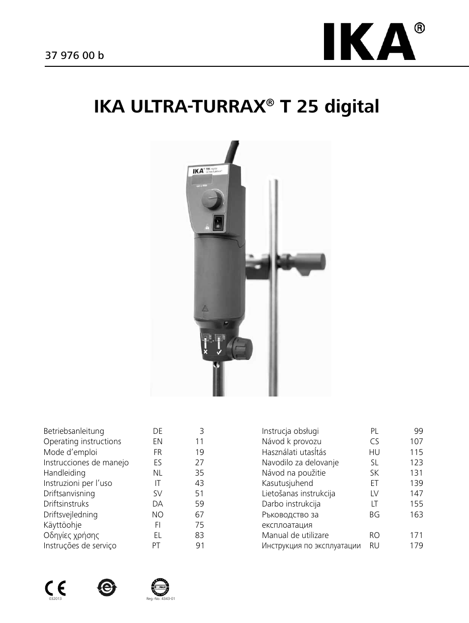 IKA T 25 digital ULTRA-TURRAX User Manual | 188 pages