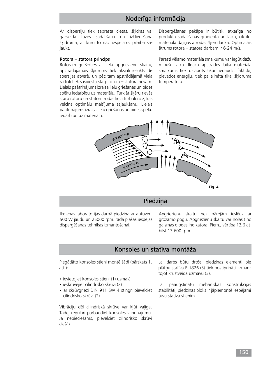 Piedziņa noderīga informācija, Konsoles un statīva montāža | IKA T 25 digital ULTRA-TURRAX User Manual | Page 150 / 188