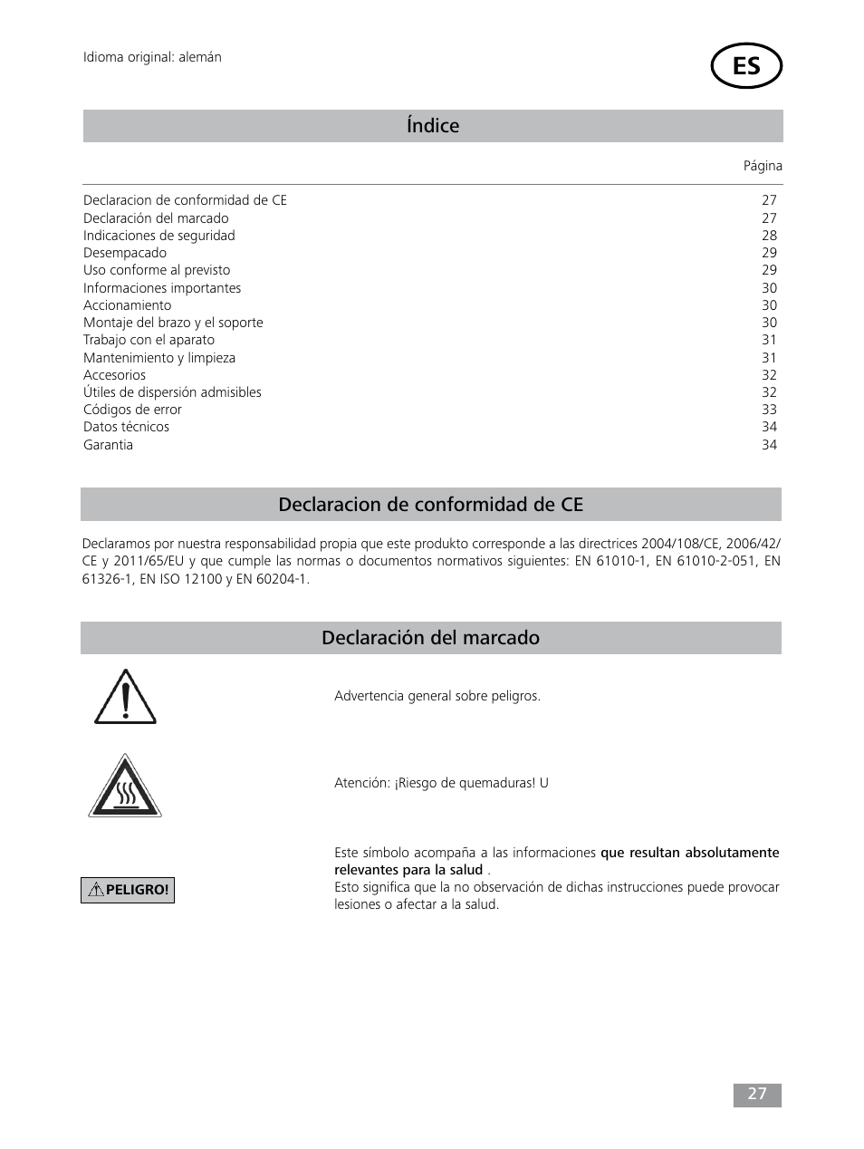 Índice | IKA T 25 digital ULTRA-TURRAX User Manual | Page 27 / 188
