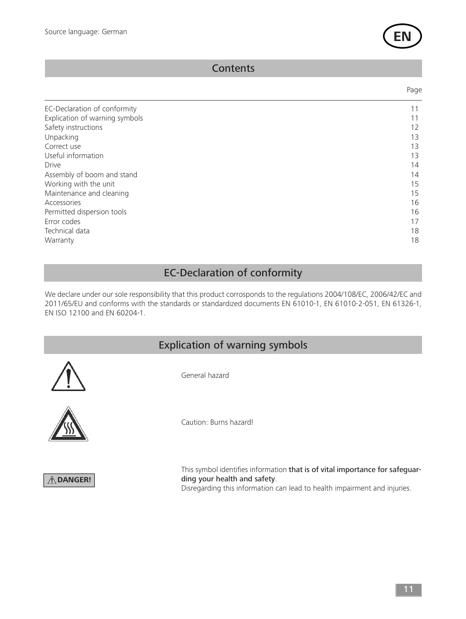 IKA T 50 digital ULTRA-TURRAX User Manual | Page 11 / 188