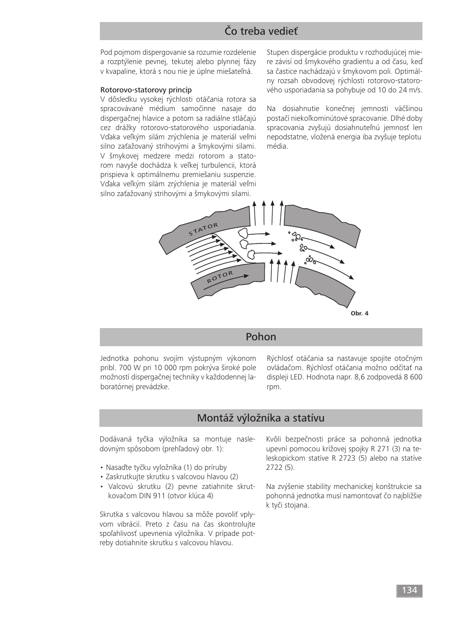 Pohon čo treba vedieť, Montáž výložníka a statívu | IKA T 50 digital ULTRA-TURRAX User Manual | Page 134 / 188
