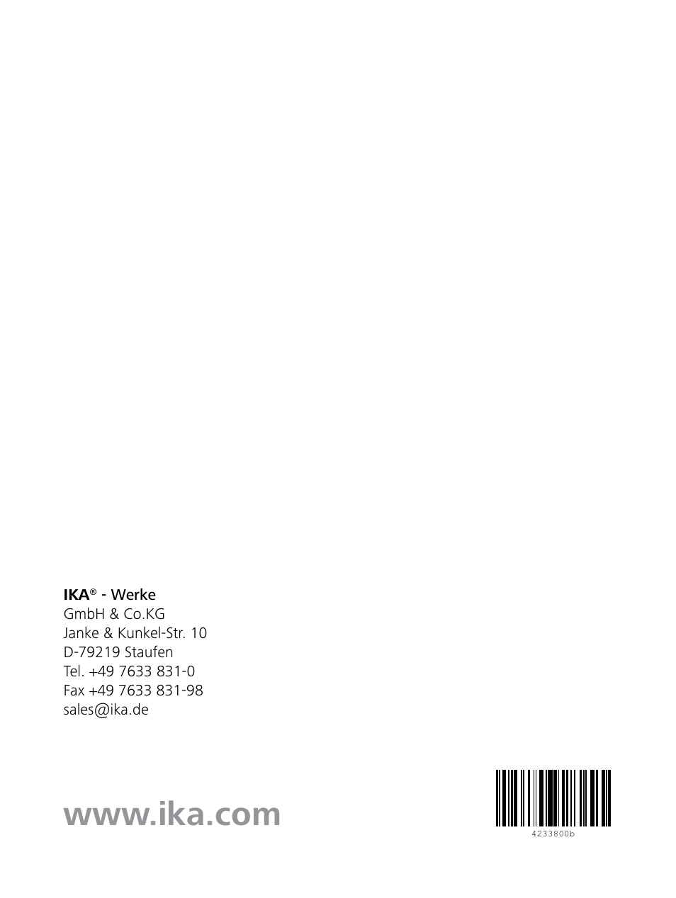 IKA T 65 digital ULTRA-TURRAX User Manual | Page 100 / 100