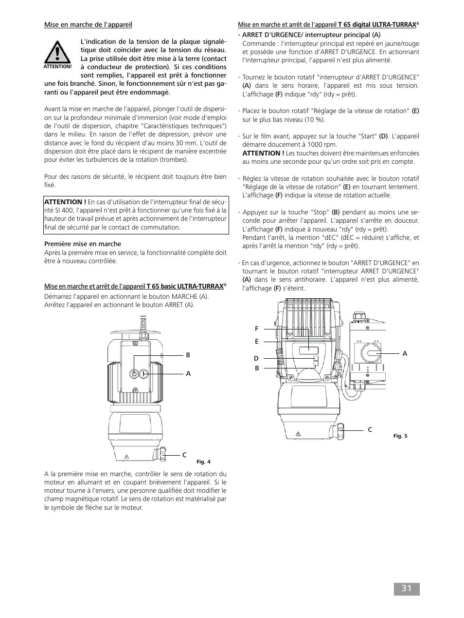 IKA T 65 digital ULTRA-TURRAX User Manual | Page 31 / 100