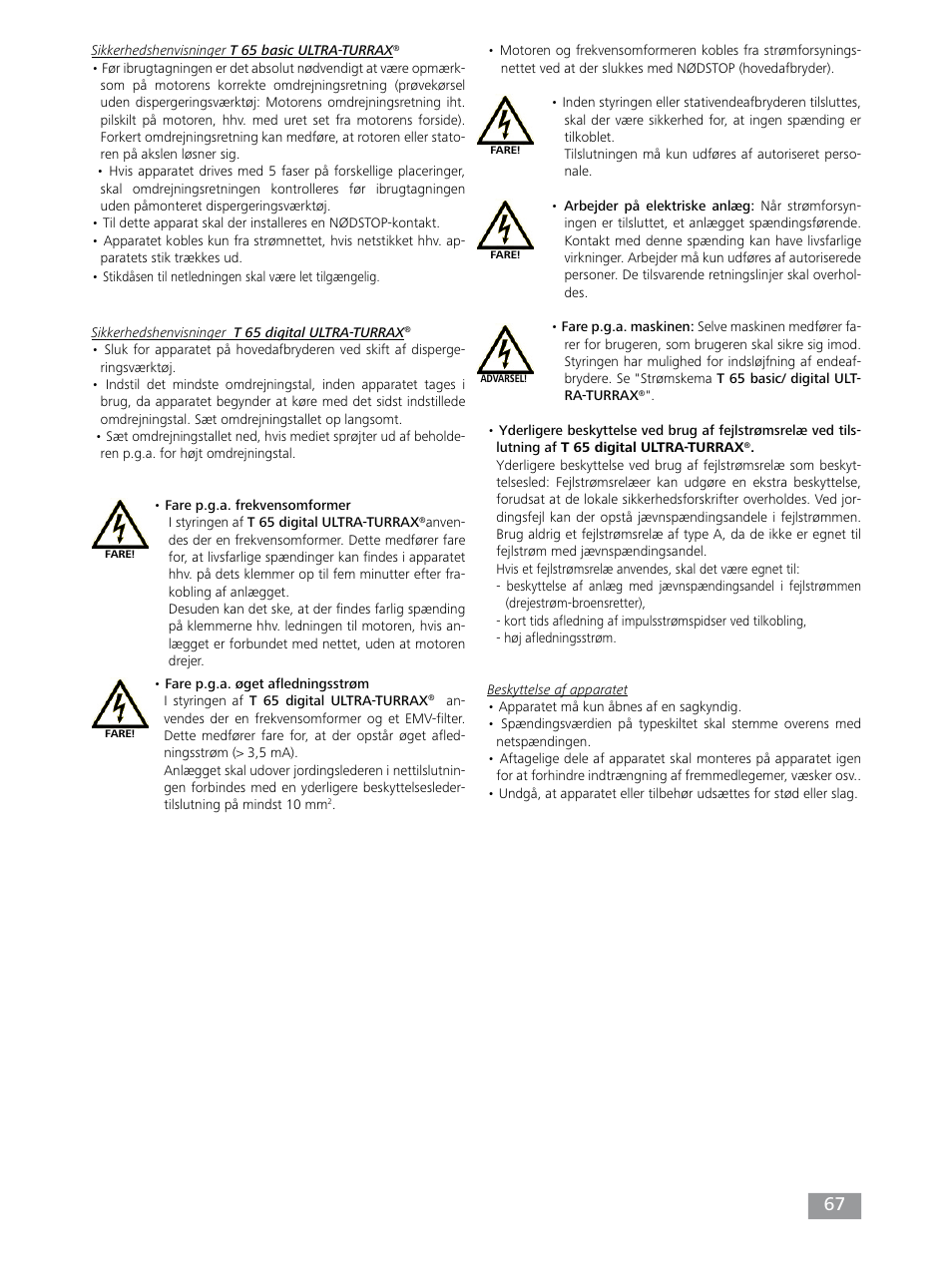 IKA T 65 digital ULTRA-TURRAX User Manual | Page 67 / 100