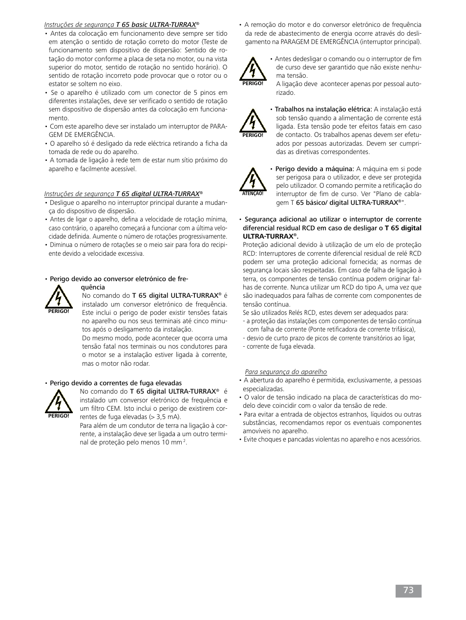 IKA T 65 digital ULTRA-TURRAX User Manual | Page 73 / 100