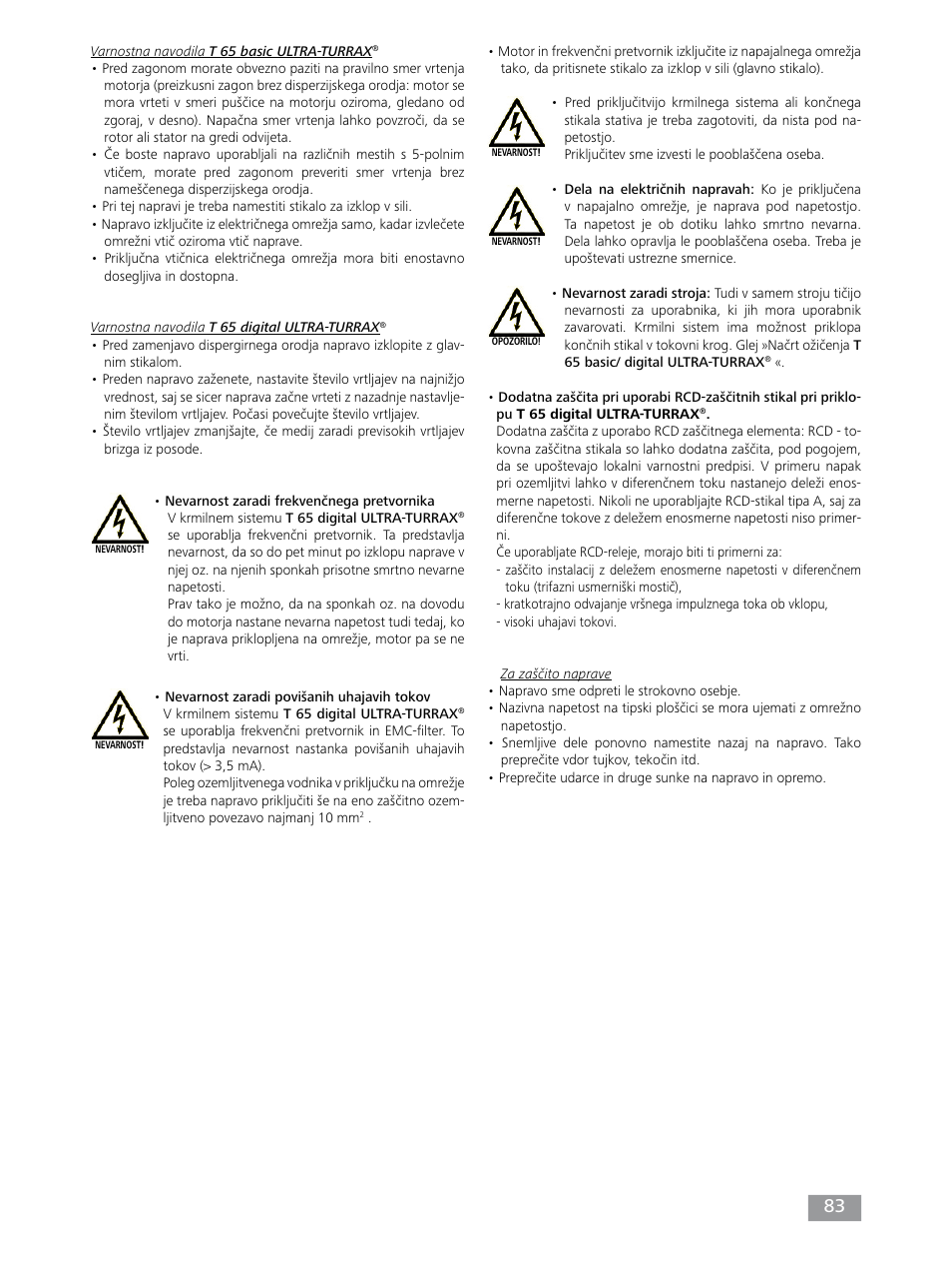 IKA T 65 digital ULTRA-TURRAX User Manual | Page 83 / 100