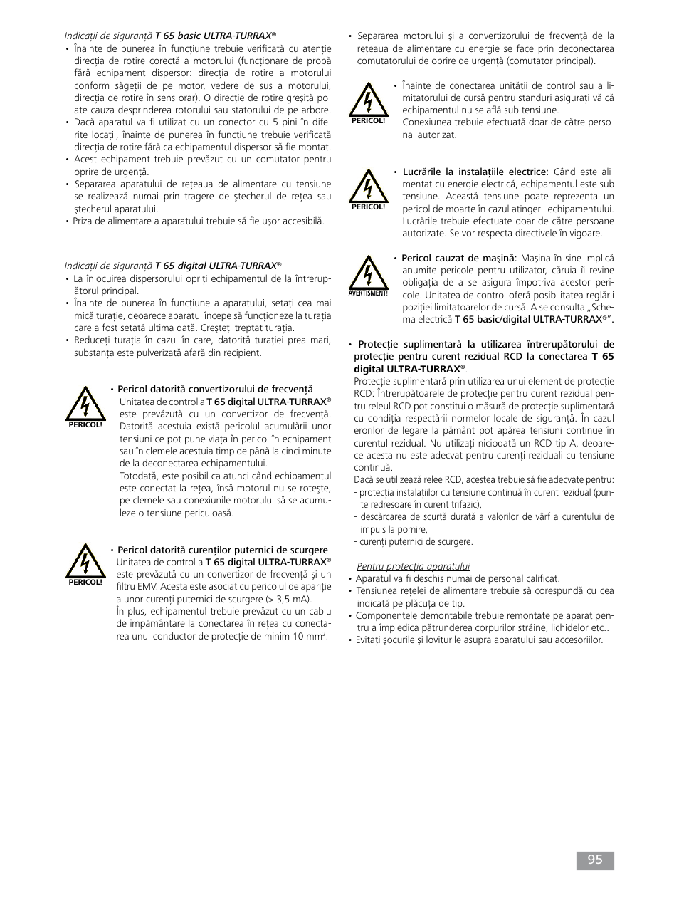 IKA T 65 digital ULTRA-TURRAX User Manual | Page 95 / 100