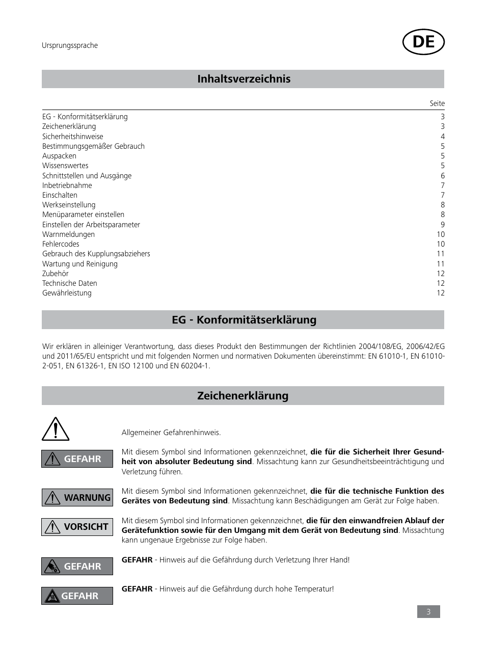 IKA Tube Mill control User Manual | Page 3 / 64