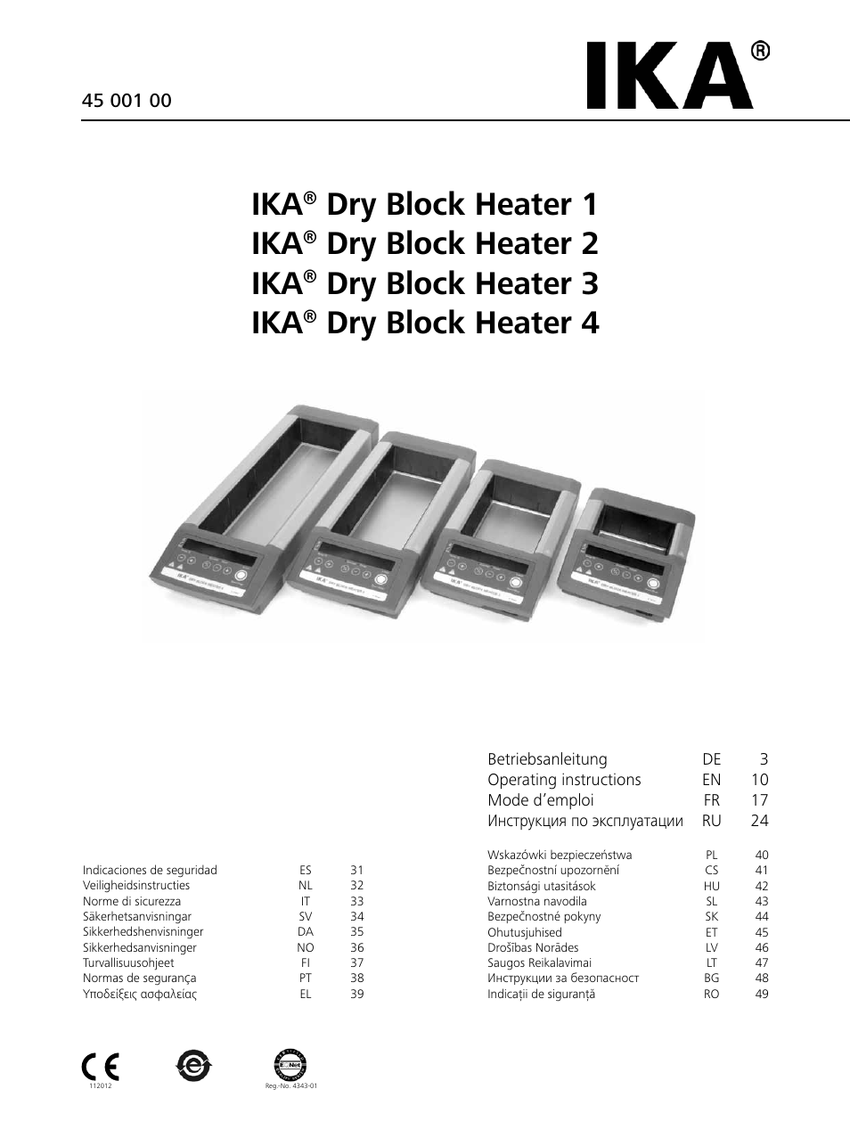 IKA Dry Block Heater 4 User Manual | 52 pages