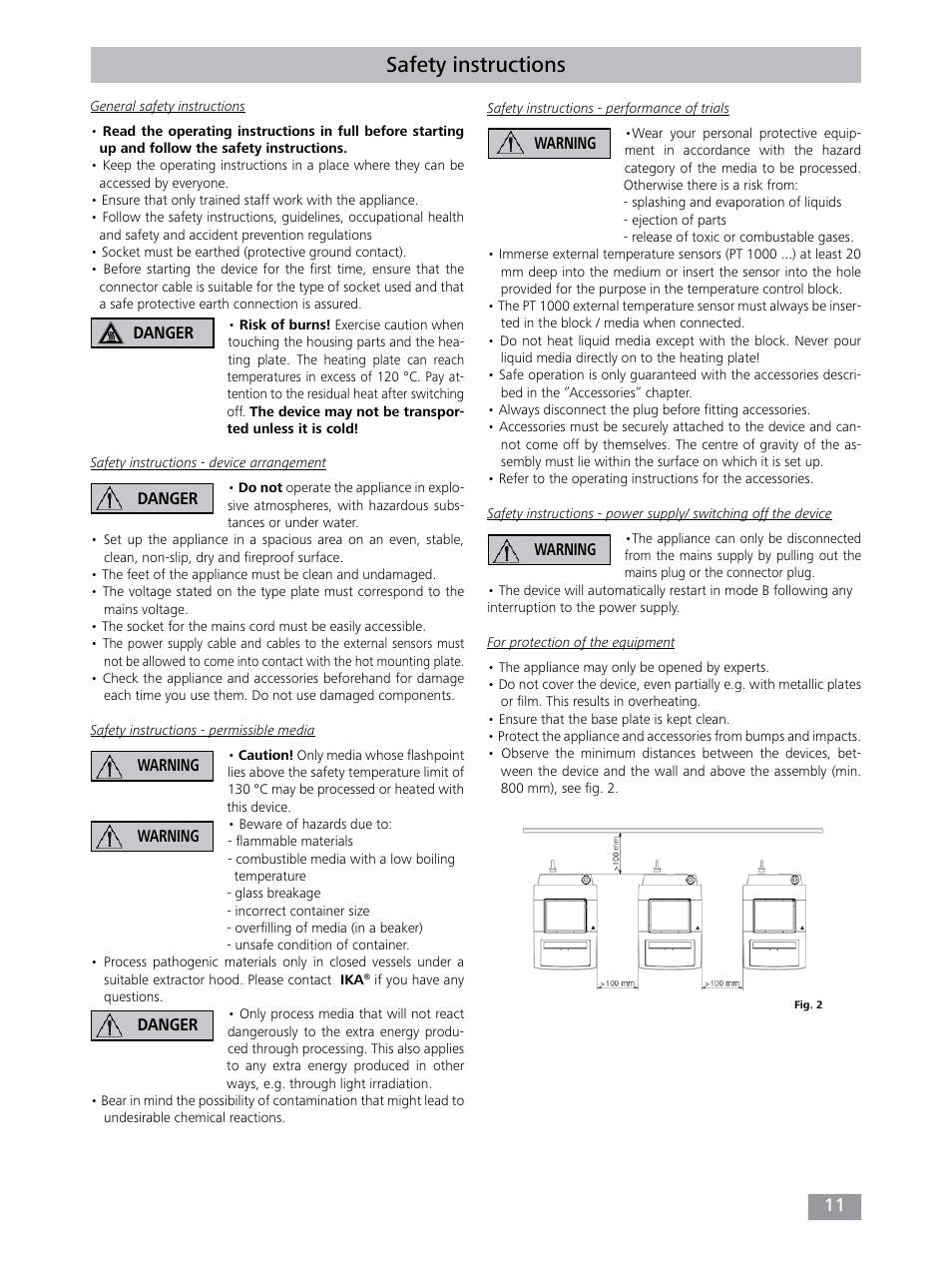 Safety instructions | IKA Dry Block Heater 4 User Manual | Page 11 / 52