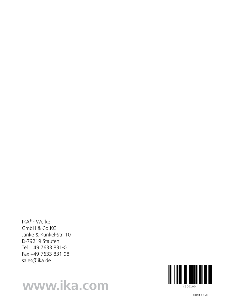 IKA Dry Block Heater 4 User Manual | Page 52 / 52