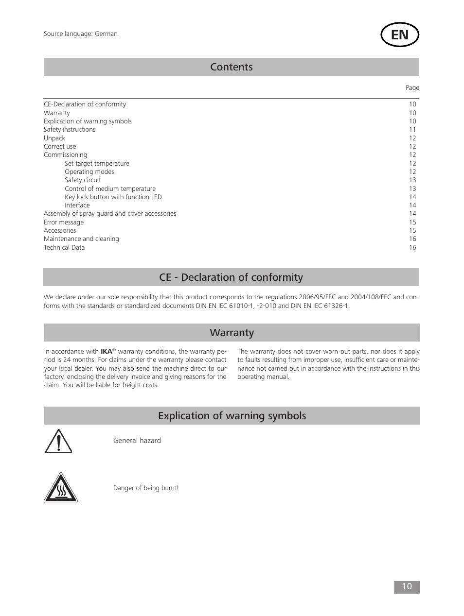 IKA HB 10 User Manual | Page 10 / 52