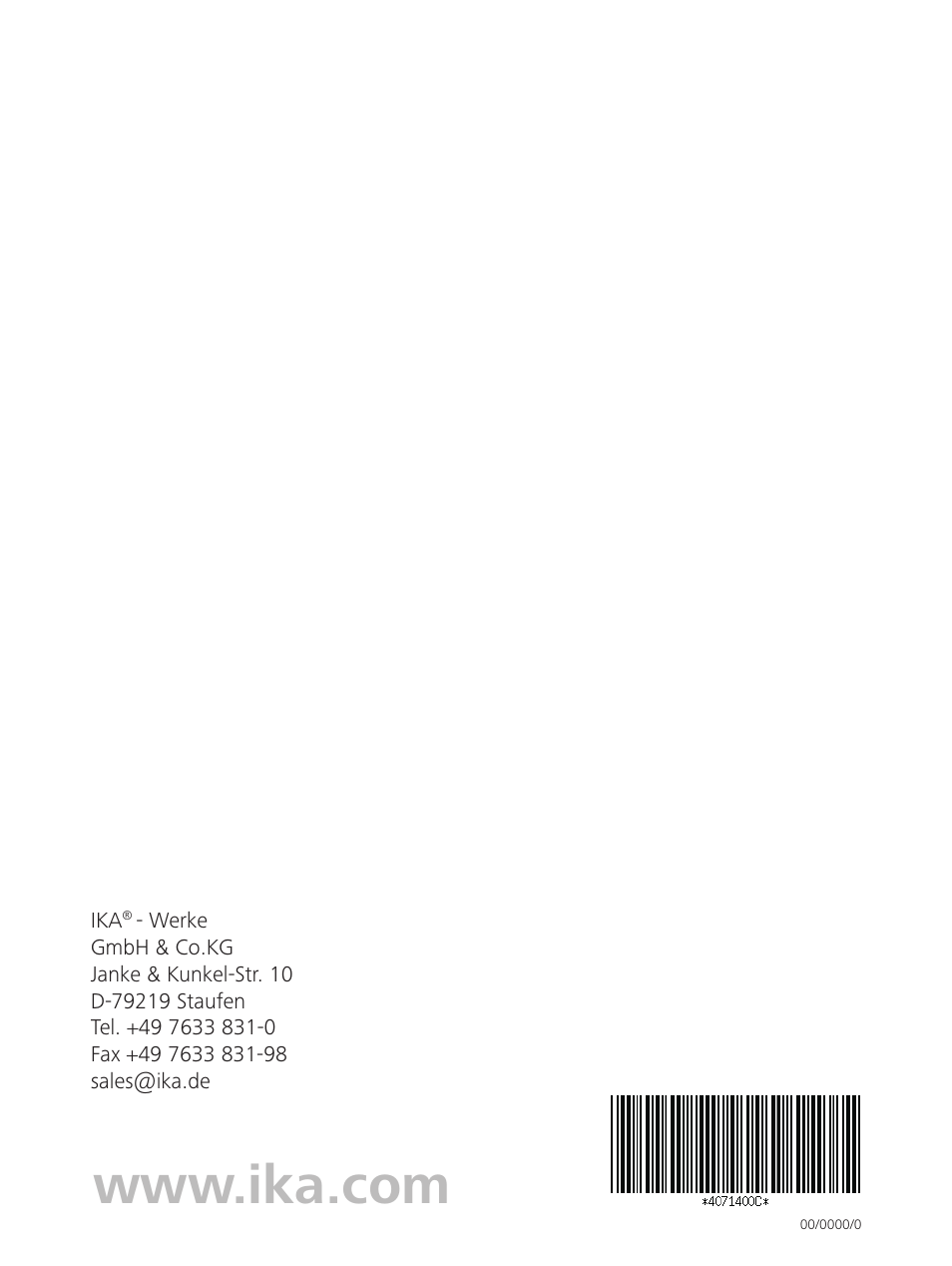 IKA HB 10 User Manual | Page 52 / 52
