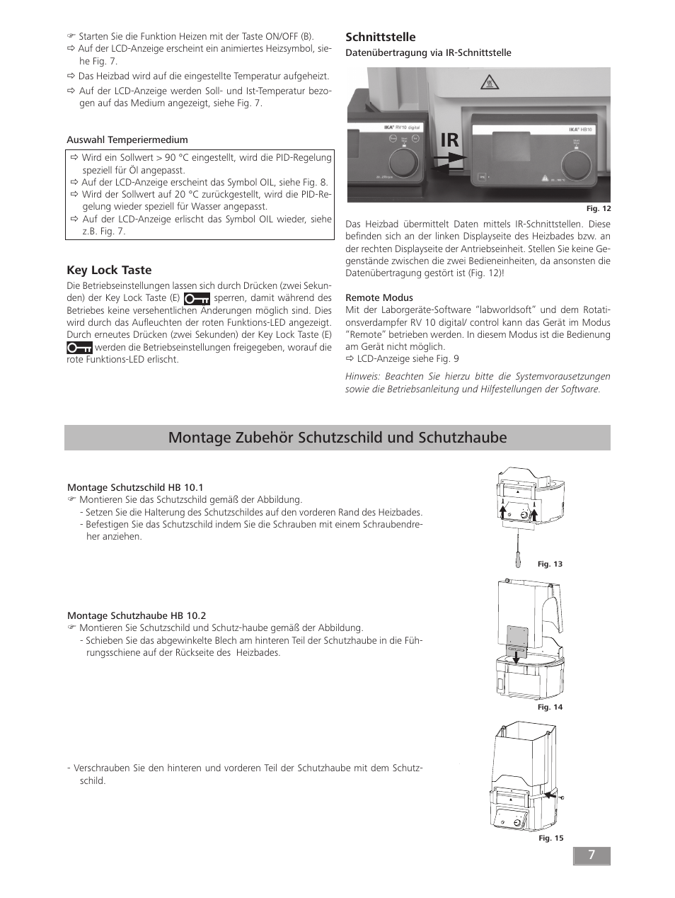 Montage zubehör schutzschild und schutzhaube | IKA HB 10 User Manual | Page 7 / 52