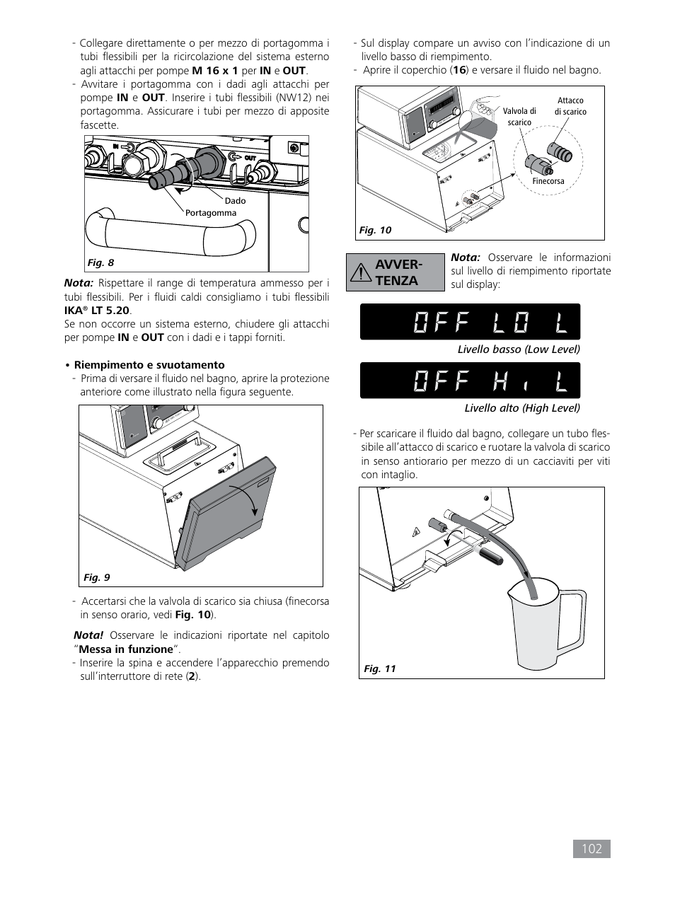 Avver- tenza | IKA HBC 10 baisc User Manual | Page 102 / 168