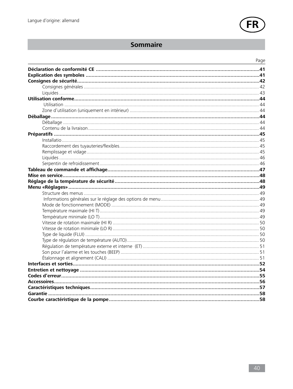 Sommaire | IKA HBC 10 baisc User Manual | Page 40 / 168