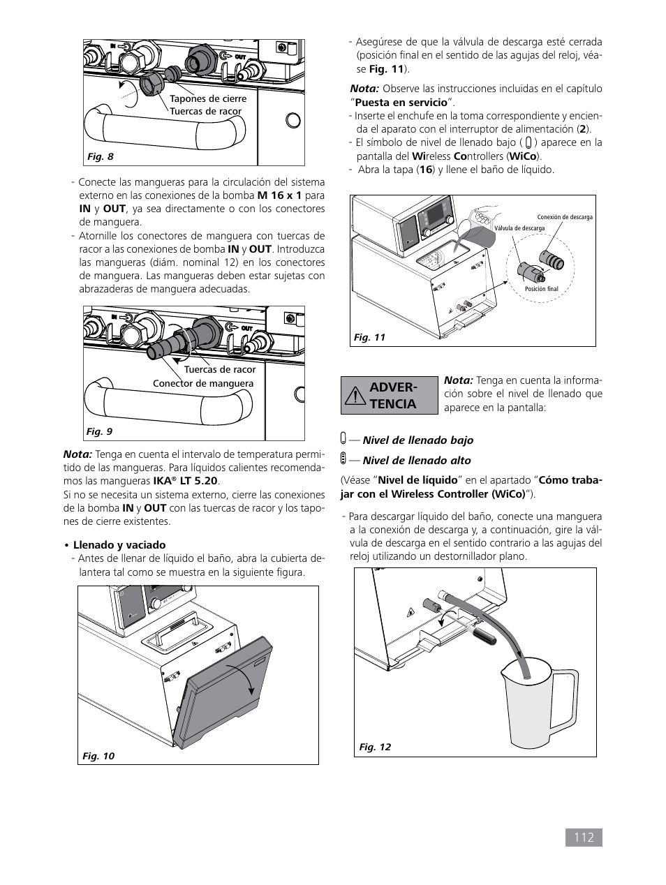 Adver- tencia | IKA HBC 10 control User Manual | Page 112 / 232