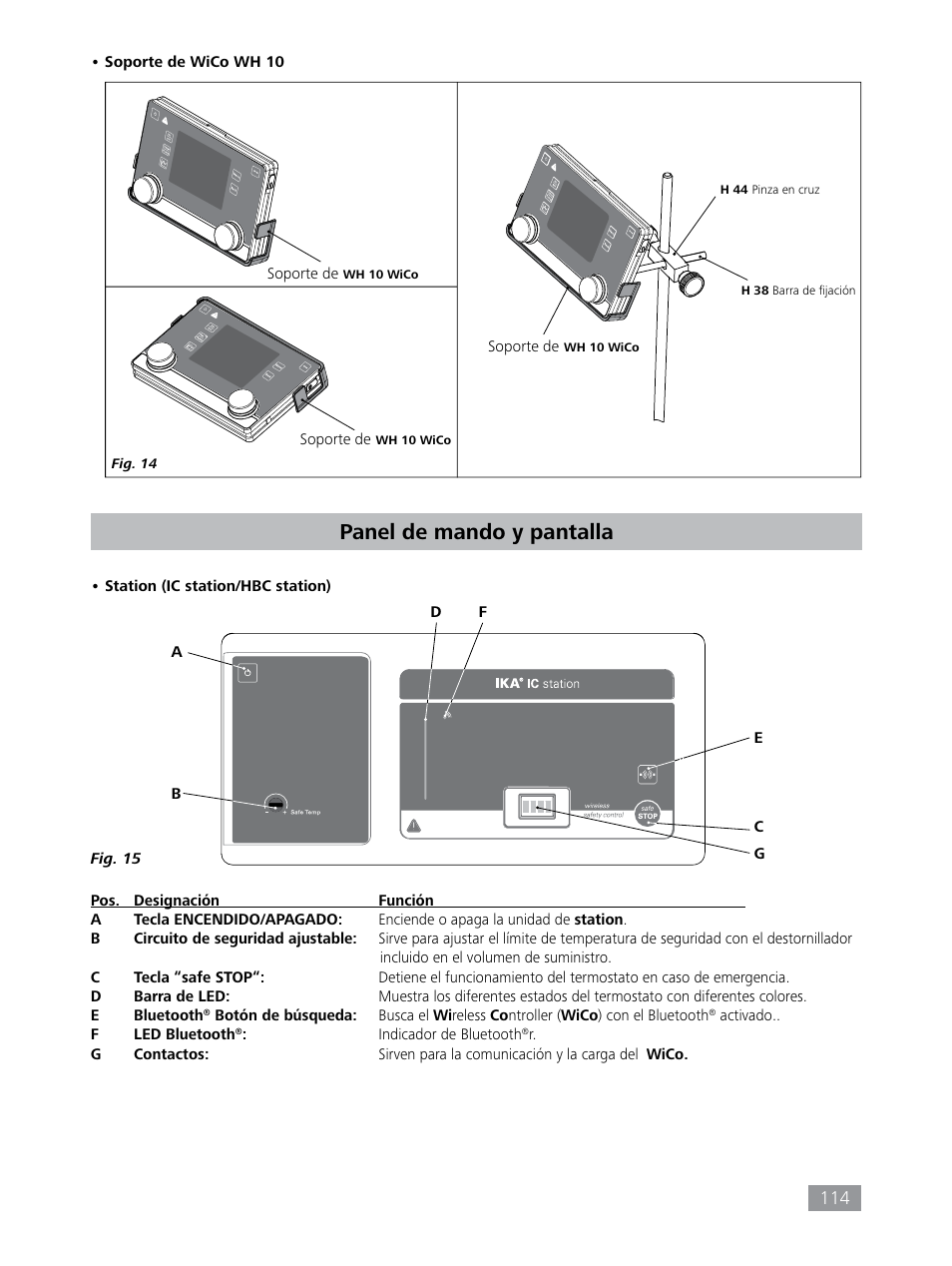 Panel de mando y pantalla | IKA HBC 10 control User Manual | Page 114 / 232