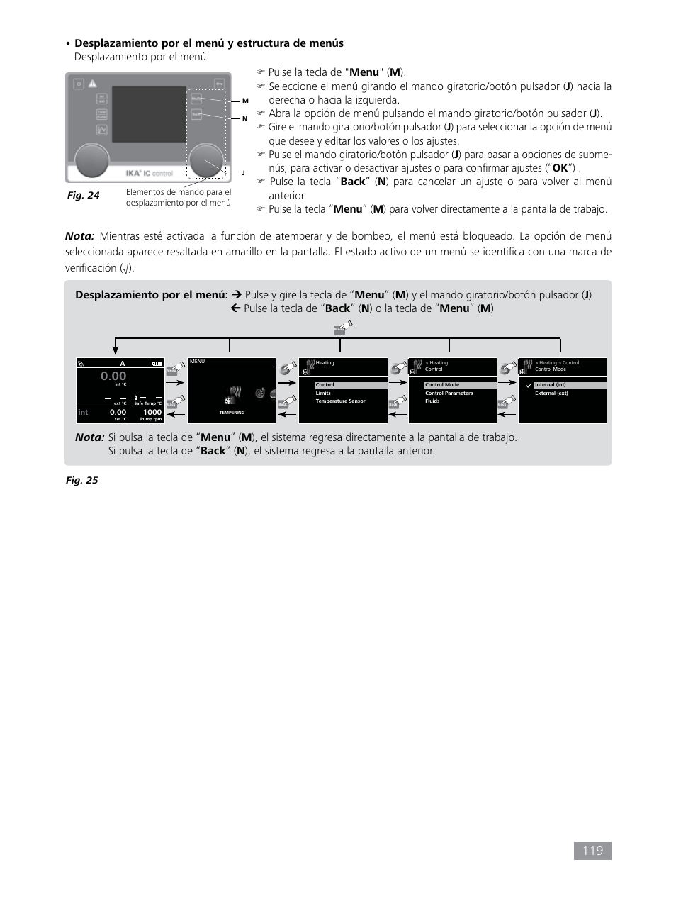 Pulse la tecla de " menu " ( m ) | IKA HBC 10 control User Manual | Page 119 / 232