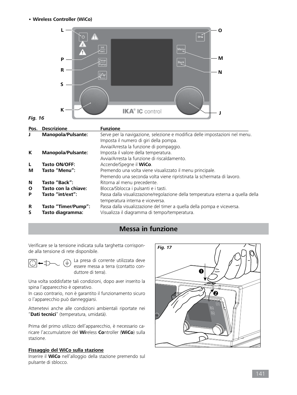 Messa in funzione | IKA HBC 10 control User Manual | Page 141 / 232