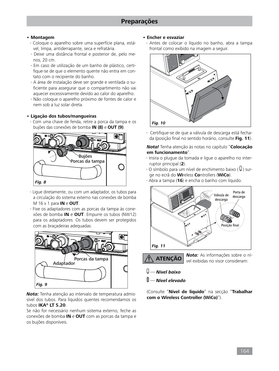 Preparações, Atenção | IKA HBC 10 control User Manual | Page 164 / 232