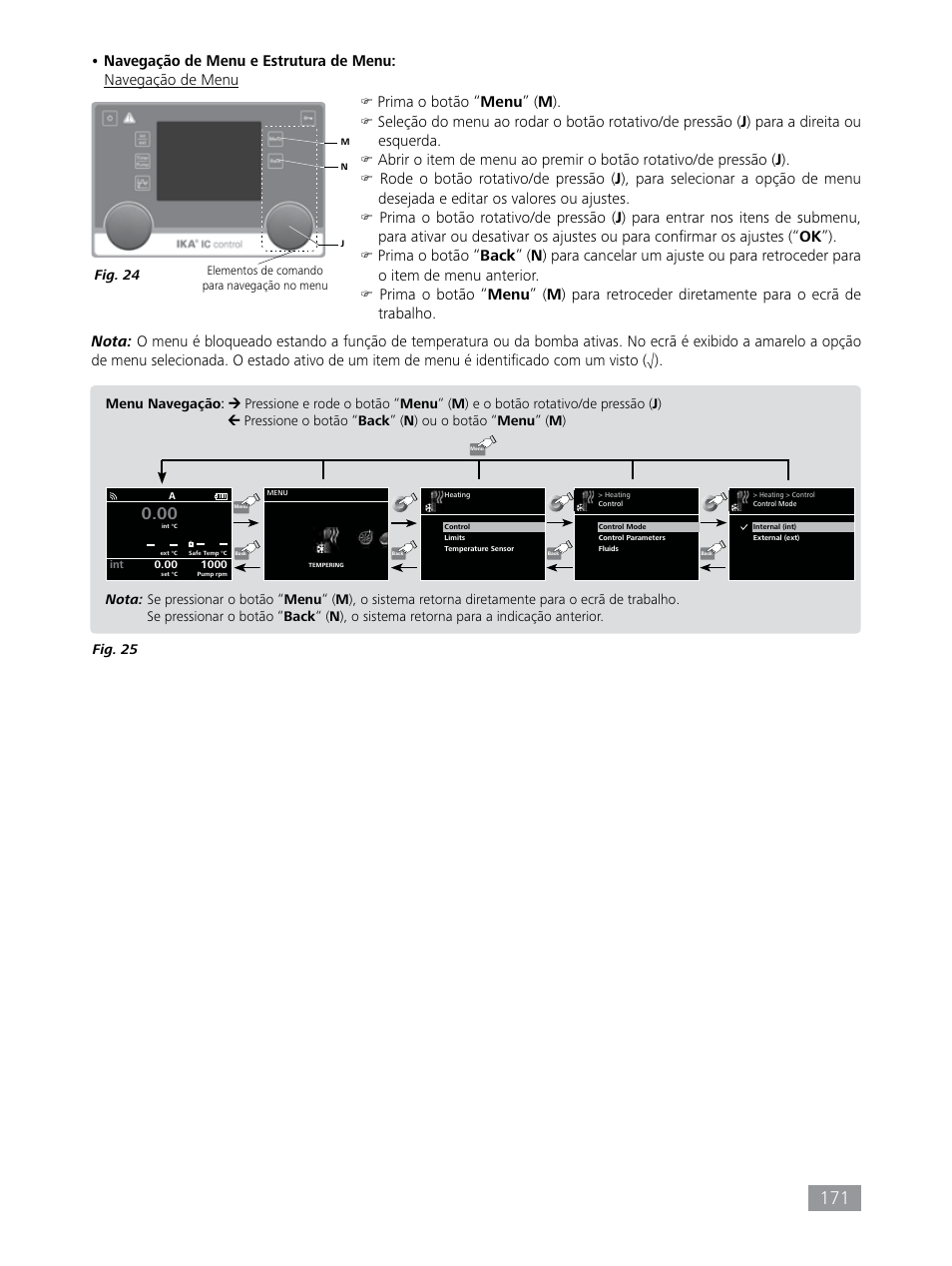 Prima o botão “ menu ” ( m ) | IKA HBC 10 control User Manual | Page 171 / 232