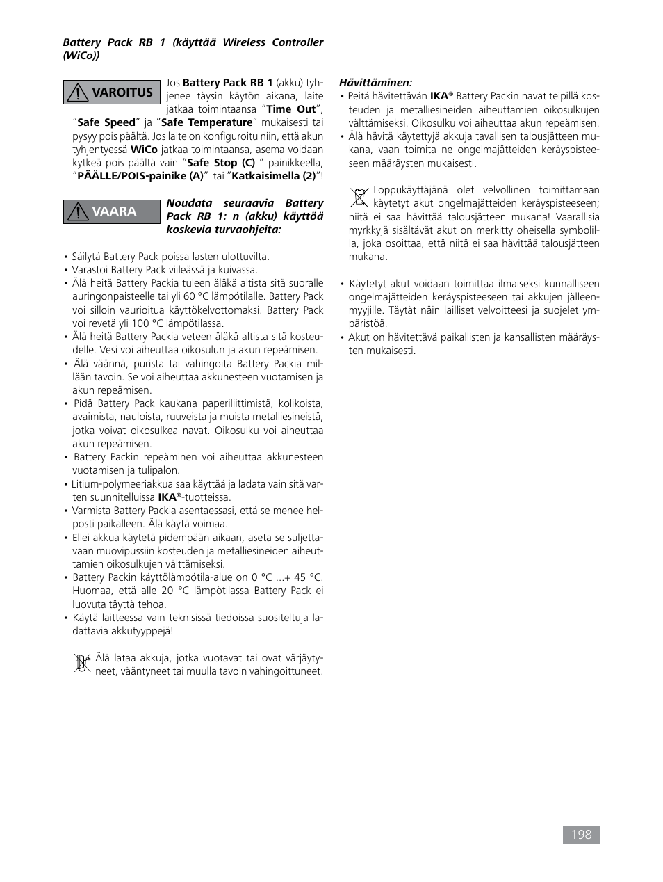 IKA HBC 10 control User Manual | Page 198 / 232