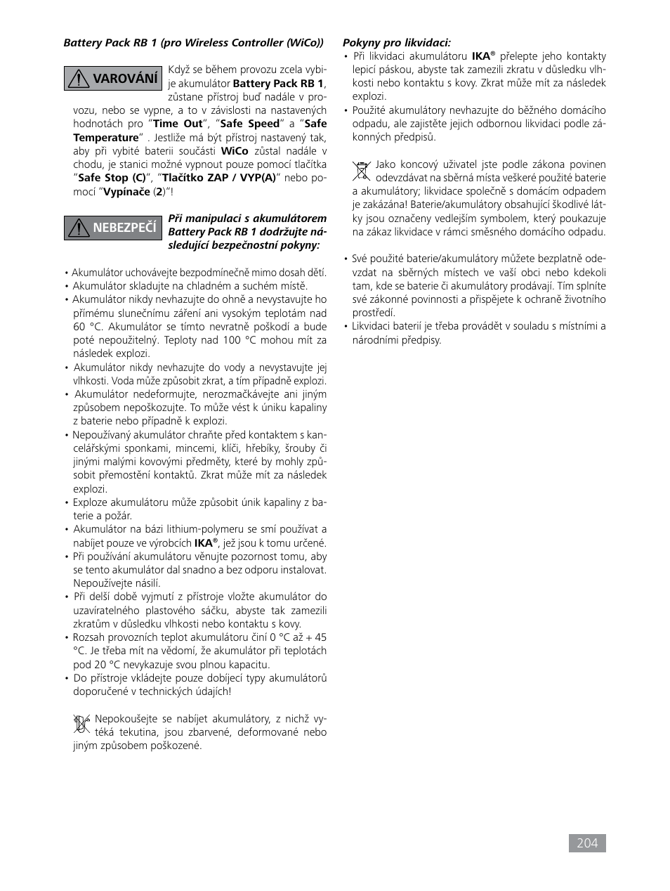 IKA HBC 10 control User Manual | Page 204 / 232