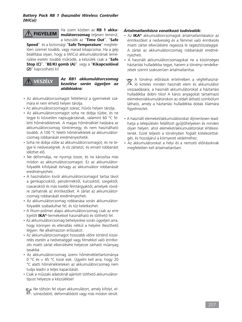 IKA HBC 10 control User Manual | Page 207 / 232