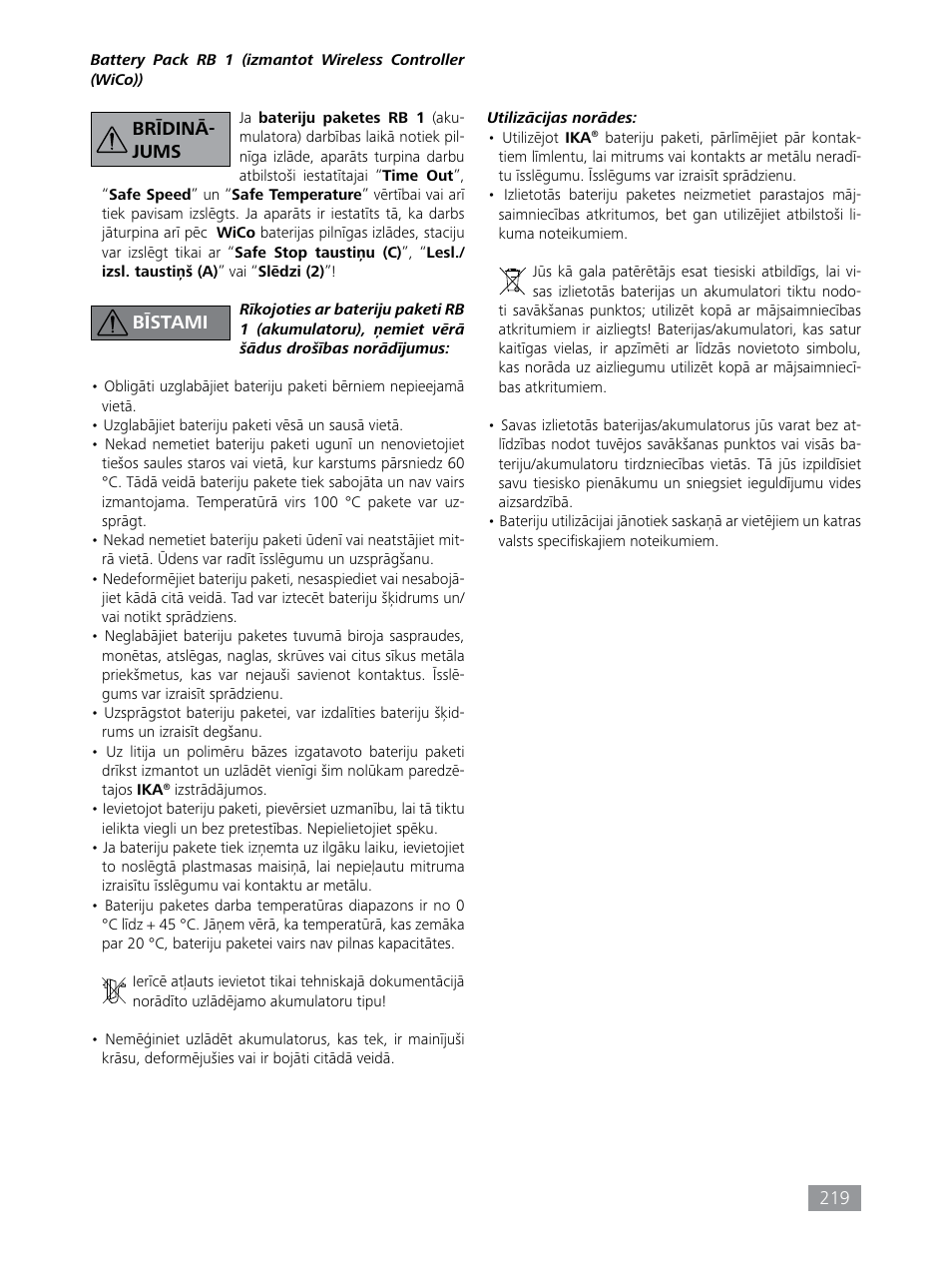 IKA HBC 10 control User Manual | Page 219 / 232