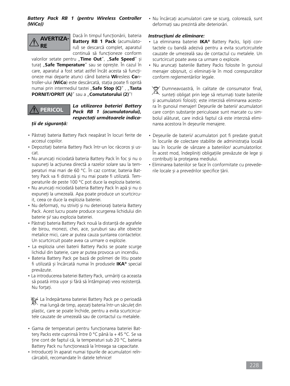 IKA HBC 10 control User Manual | Page 228 / 232
