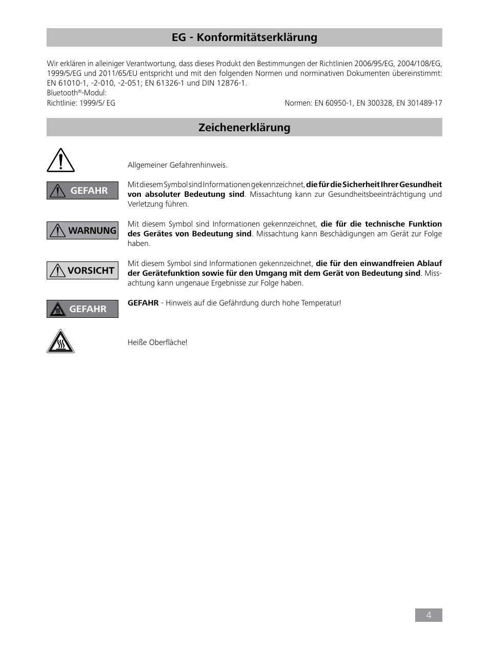 Eg - konformitätserklärung zeichenerklärung | IKA HBC 10 control User Manual | Page 4 / 232