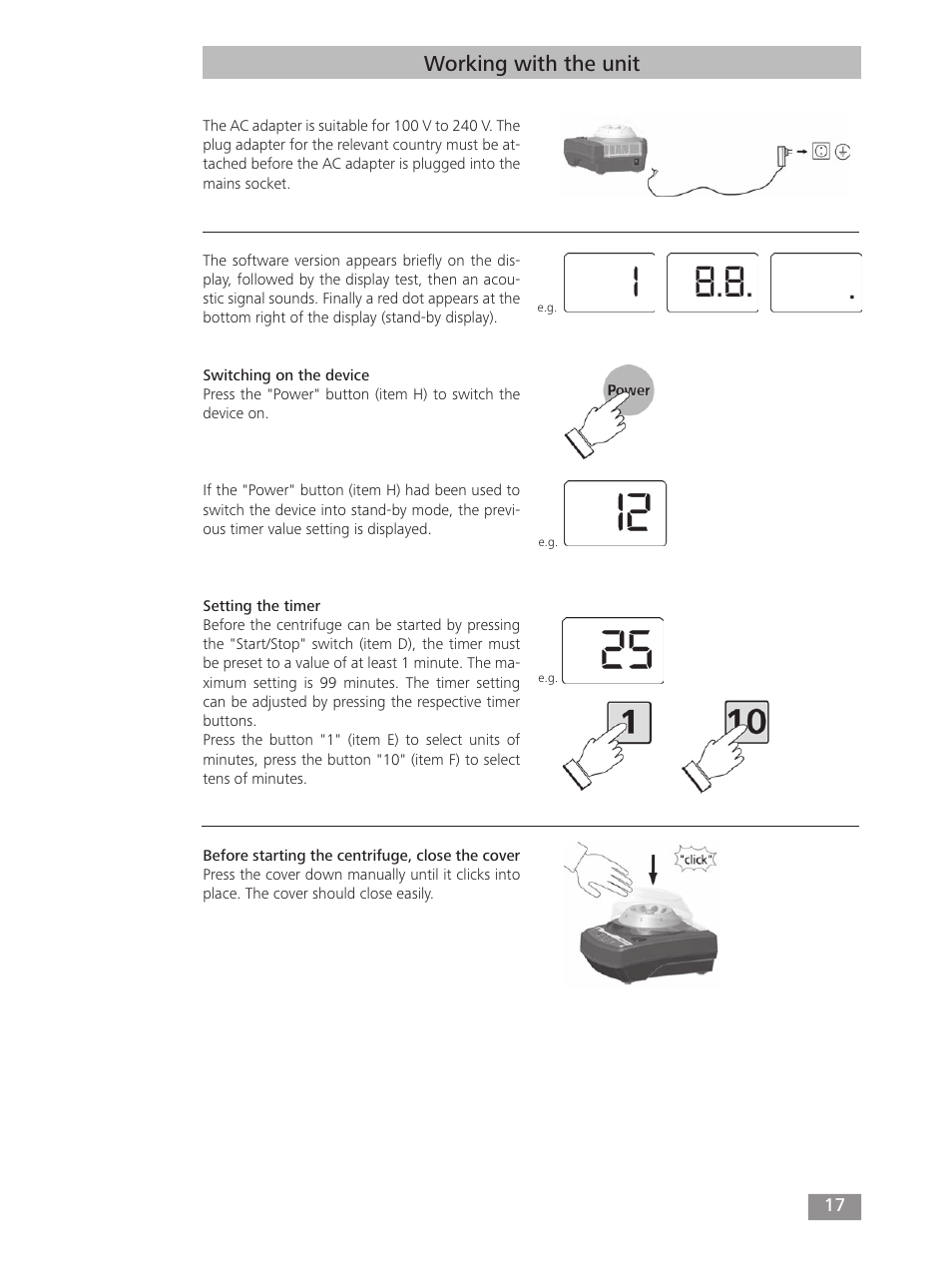 Working with the unit | IKA mini G User Manual | Page 17 / 72