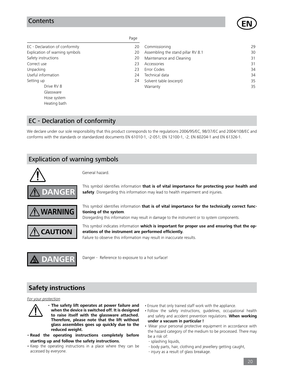 IKA RV 8 FLEX User Manual | Page 20 / 156