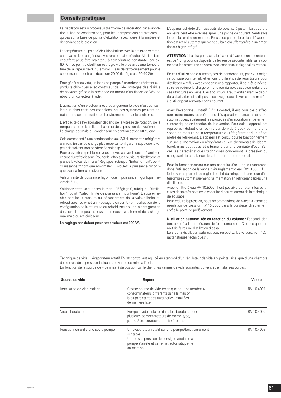 Conseils pratiques | IKA RV 10 control FLEX User Manual | Page 60 / 114