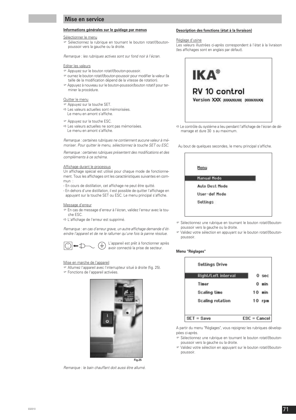 Mise en service | IKA RV 10 control FLEX User Manual | Page 70 / 114