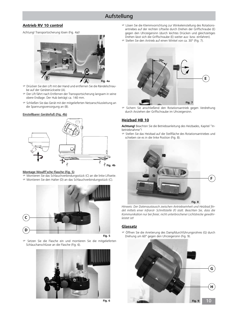 Aufstellung | IKA RV 10 control FLEX auto User Manual | Page 10 / 172