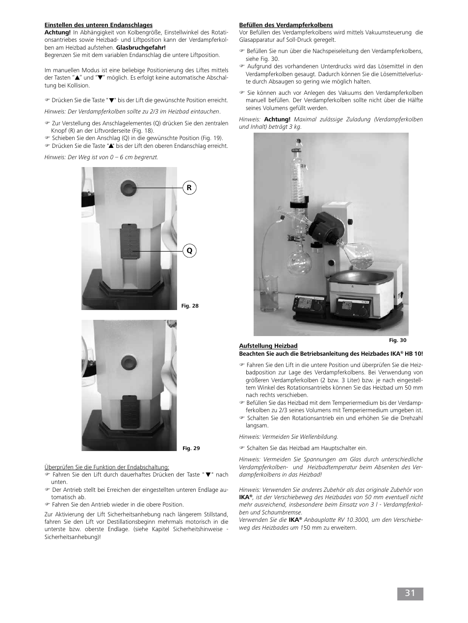 IKA RV 10 control FLEX auto User Manual | Page 31 / 172