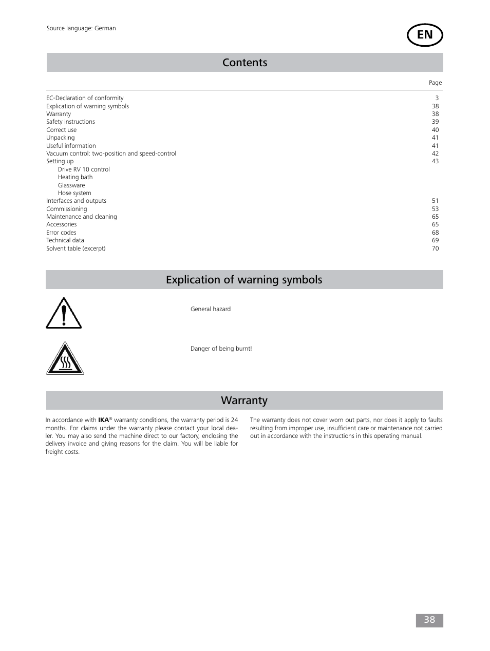 IKA RV 10 control FLEX auto User Manual | Page 38 / 172