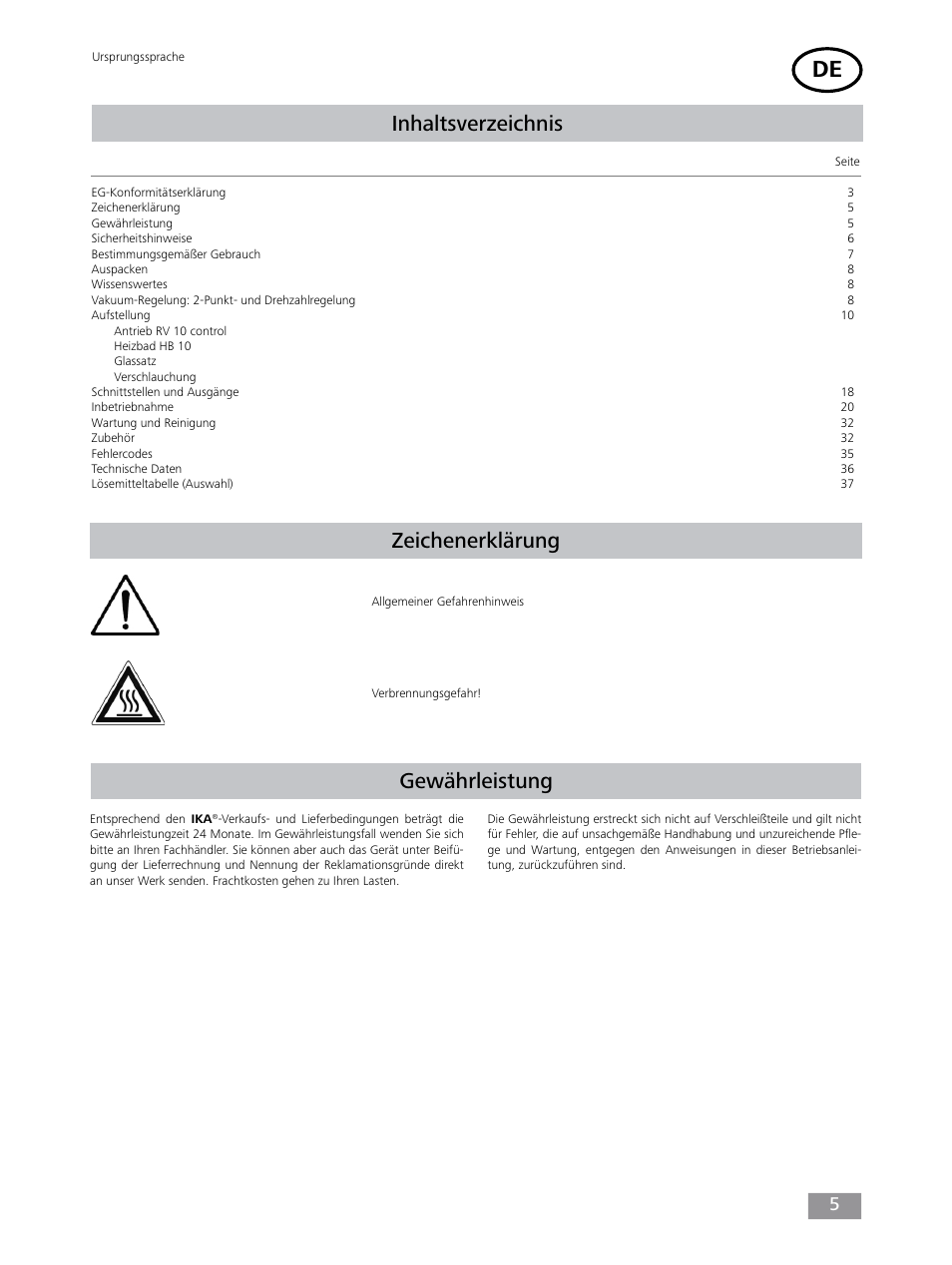 IKA RV 10 control FLEX auto User Manual | Page 5 / 172