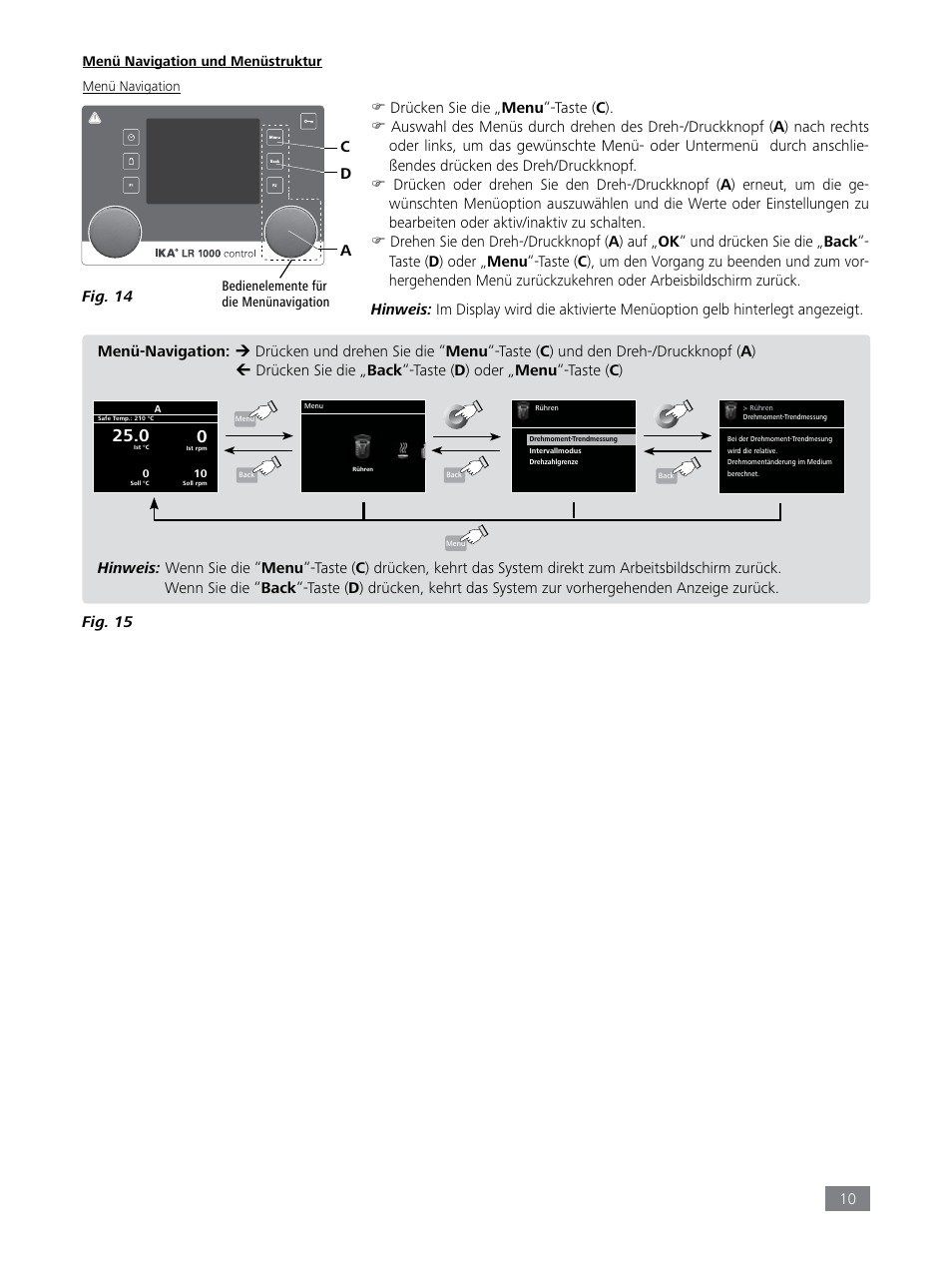 Ac d, Fig. 14 fig. 15 | IKA LR 1000 control Package User Manual | Page 10 / 104