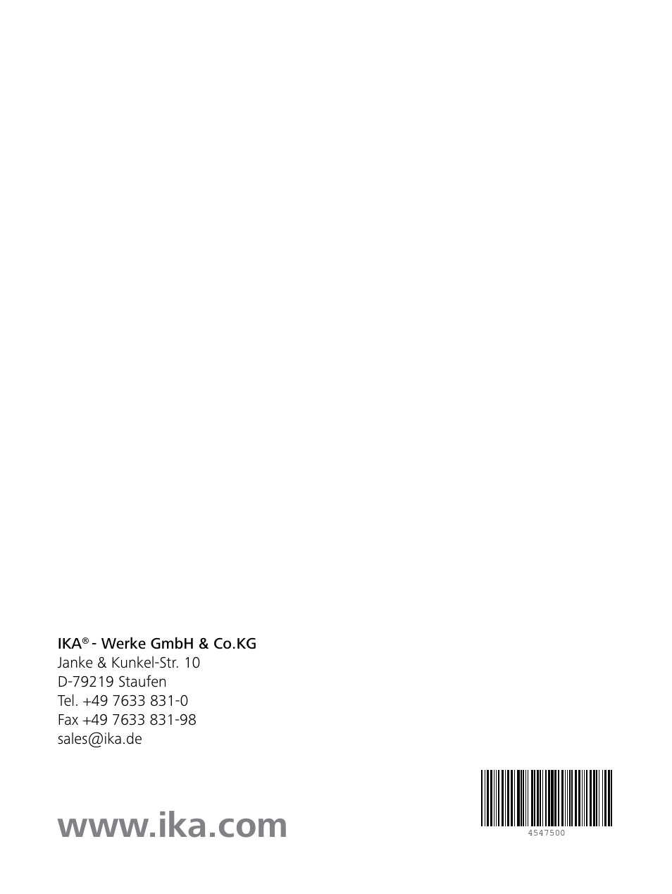 IKA LR 1000 control Package User Manual | Page 104 / 104