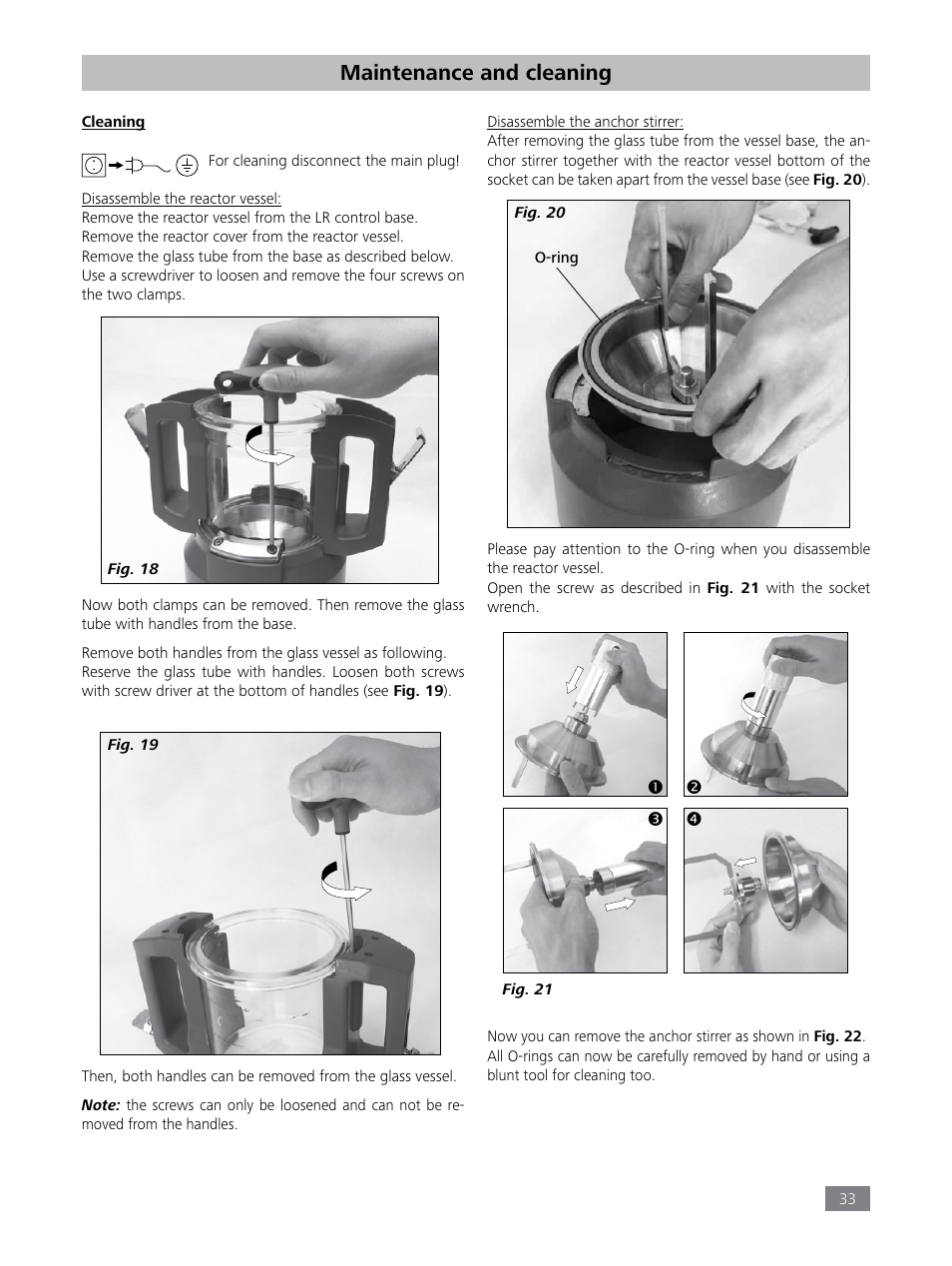 Maintenance and cleaning | IKA LR 1000 control Package User Manual | Page 33 / 104
