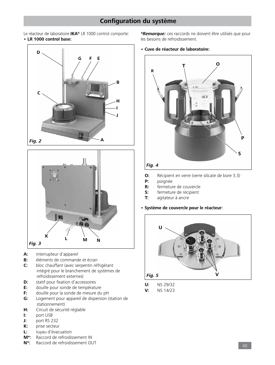 Configuration du système | IKA LR 1000 control Package User Manual | Page 40 / 104