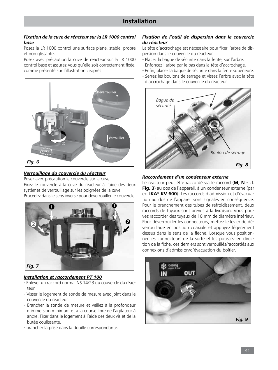 Installation | IKA LR 1000 control Package User Manual | Page 41 / 104