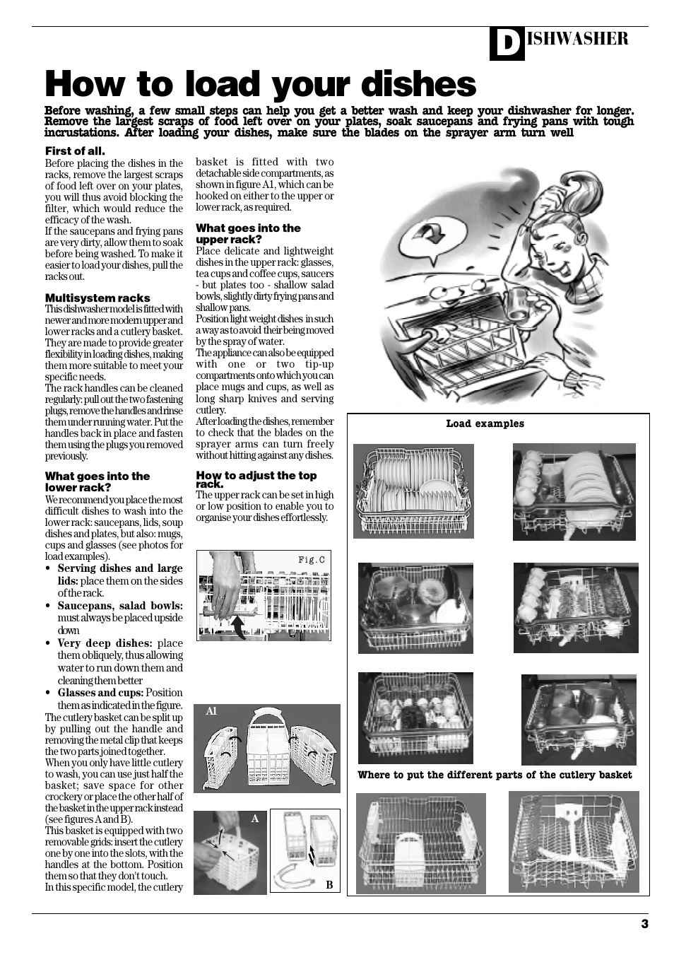 How to load your dishes, Ishwasher | Ariston LI 68 DUO User Manual | Page 5 / 16