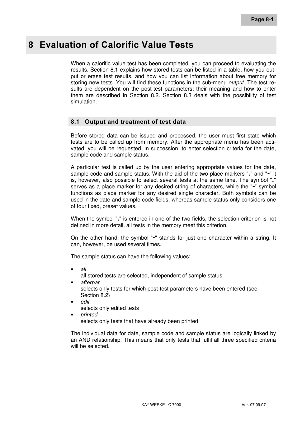 Ydoxdwlrq ri &dorulilf 9doxh 7hvwv | IKA C 7000 Grundausstattung Set 2 User Manual | Page 55 / 74